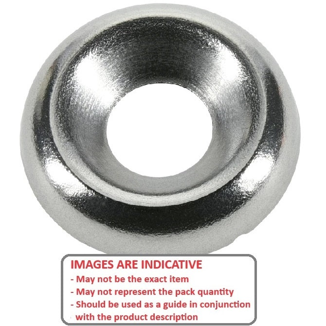 1057258 | W0048-CU-013-024-S3 (100 Pcs) --- Cup Washers - 4.762x12.7x2.4 mm - Stainless Steel 303 PV Similar to A2, 304, 18-8 Washer