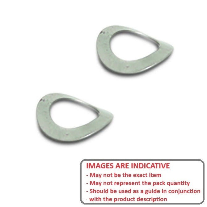 1056196 | W0048-T-010-012-WC-CZ (4 Pcs) --- Spring Washers - 4.76x9.4x1.19 mm Curved - Carbon Spring Steel AISI C1075 Blued Washer