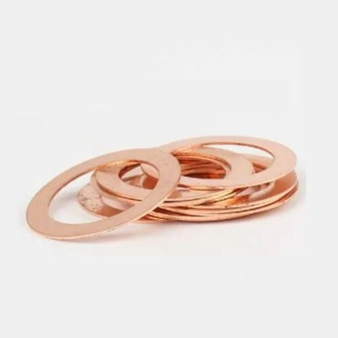 1110061 | W0159-FP-025-0013-COP (10 Pcs) --- Flat Washers - 15.875x25.4x0.127 mm Precision Shim - Copper 110 Washer