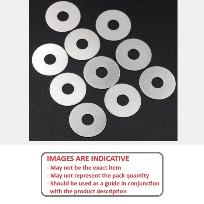 1066180 | W0060-FP-012-0100-PTU (25 Pcs) --- Flat Washers - 6x12x1 mm - PTFE Plastic