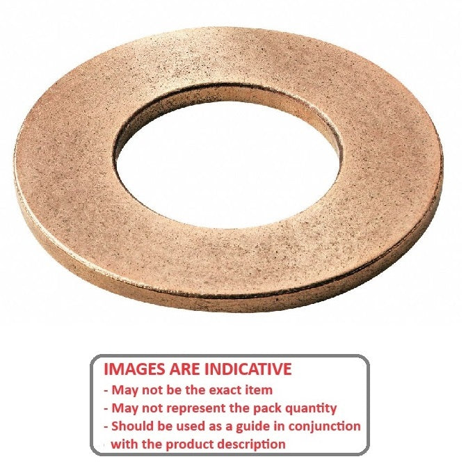 1127551 | W0222-F-038-032-SB --- Flat Washers - 22.225x38.1x3.18 mm Precision Ground Sintered Bronze - Sintered Bronze, Self Lubricating Washer