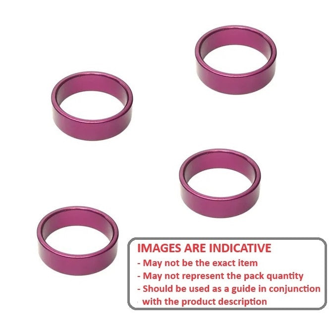 1043457 | W0029-F-005-023-PL (50 Pcs) --- Through Bore Round Spacers - 2.9x5.3x2.3 mm Hobby - Plastic Spacer