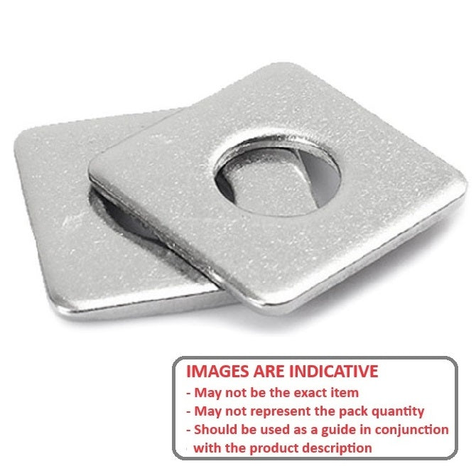 1120072 | W0191-SQ-051-064-C --- Square Washers - 19.05x50.8x6.35 mm Heavy Duty - Carbon Spring Steel Self Finish Washer