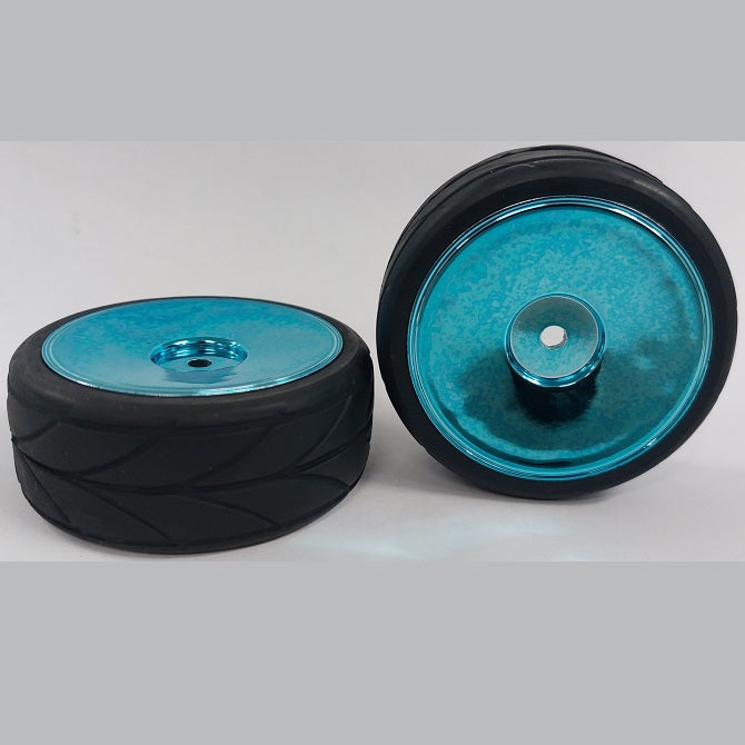 RC Car Wheels Hobby - Rim Colour Blue Solid - Black - Plastic