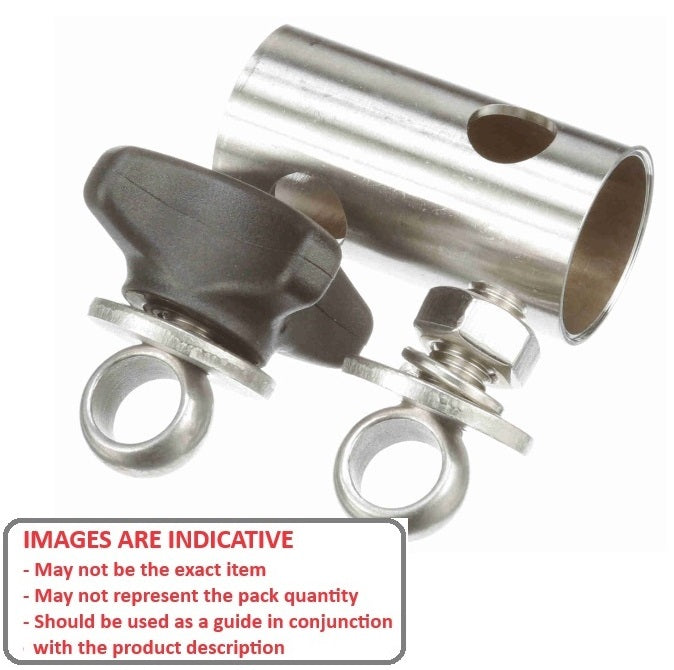 1102930 | VG10RS --- Single Knob and Nut Cross Blocks - 12.70 x 12.70 96.52x58.674 mm - Stainless Steel 304 Similar to A2, 18-8 HRB80 Cross Block