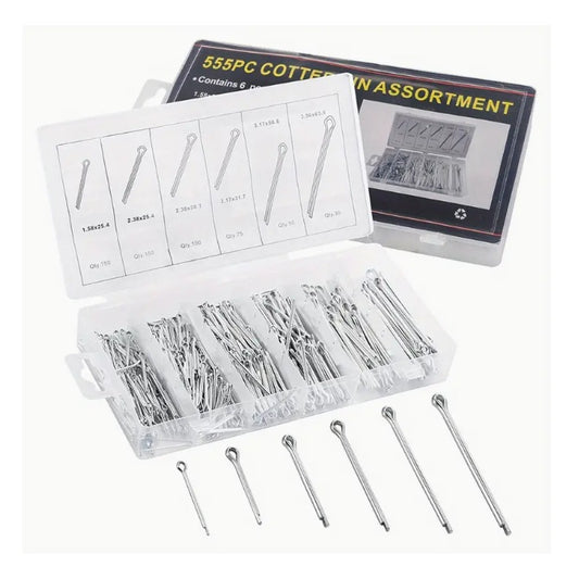 All Assortment Kits - Selection Split Pins 555 - Zinc Plated Cotter Pins - Zinc Plated Steel