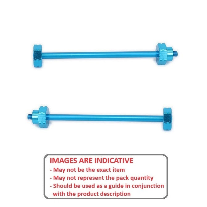 1223350 | AXLE-10-BL --- Accessories Hobby - Axle Blue - 1/10 Scale Car and Buggy