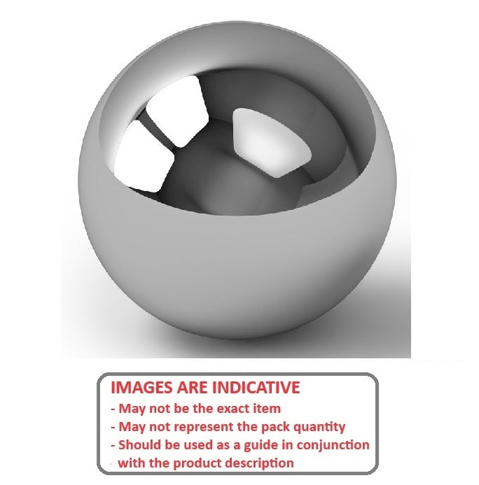 1063697 | BL-00500-S6-G200 (50 Pcs) --- Metallic Balls - 5 mm 316 Stainless - ISO 3290 Grade 200 Ball