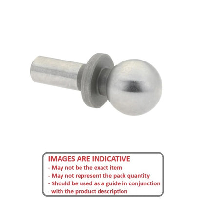 1100904 | BLTO-01270-CS-S2-F (Each) --- Tooling Balls - 12.7x6.35x41.275 mm Two Piece - Carbon Steel Ball