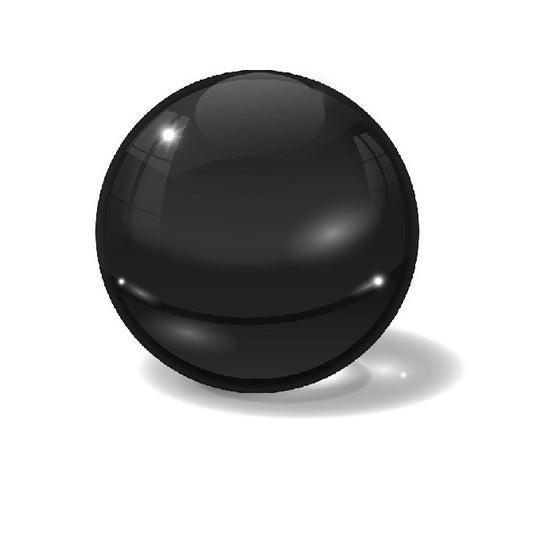 Glass Balls - 9.525 mm Black Glass - AFBMA Grade 25 Fused Silica Ball