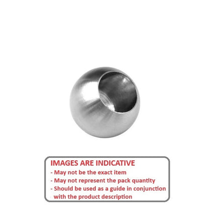 1120496 | BLB-01905-01000-SUJ (Each) --- Bored Balls - 19.05x10x14 mm - Chrome Steel Ball