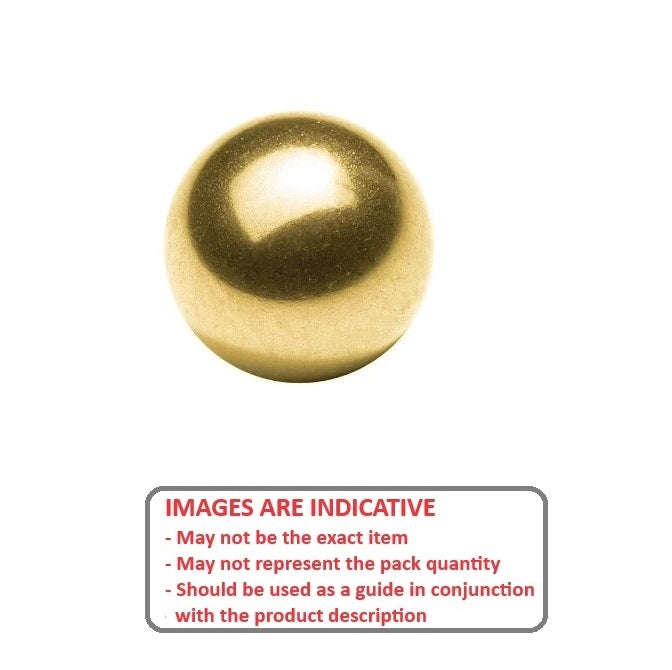 1073826 | BL-00635-BR-G500 (PK-10) --- Metallic Balls - 6.35 mm Brass - AFBMA Grade 500 Ball