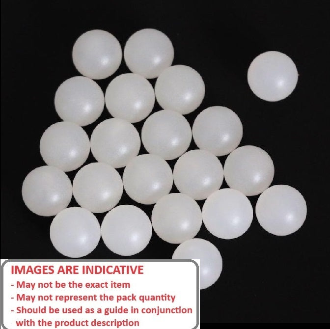 1144358 | BL-03175-PP (PK-100) --- Plastic Balls - 31.75 mm Polypropylene - Grade 3 Ball
