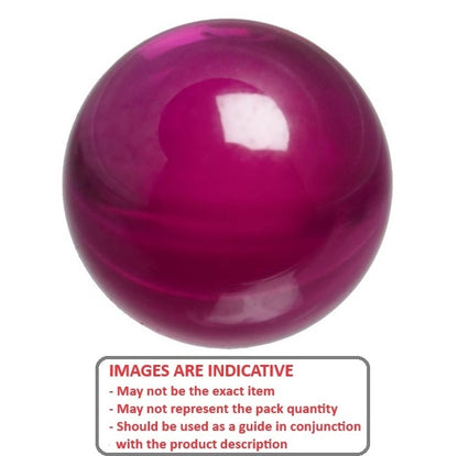 1001692 | BL-00035-RY-G25 (PK-10) --- Ceramic Balls - 0.351 mm Synthetic Ruby - AFBMA Grade 25 Ball