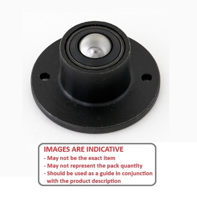 1213471 | BTU0318-006-B-C-HD --- Base Mount Ball Transfer Units - 318 kg - 45.5x6.3 mm Heavy Duty Steel - Carbon Steel