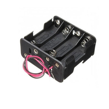 1000024 | BAT-HOL-AA-08-4SB (2 Pcs) --- Holders Battery Accessories - AA Battery Holder 8 x AA - 2 Rows of 4 - - 58 x 60 x 30 - Acetal