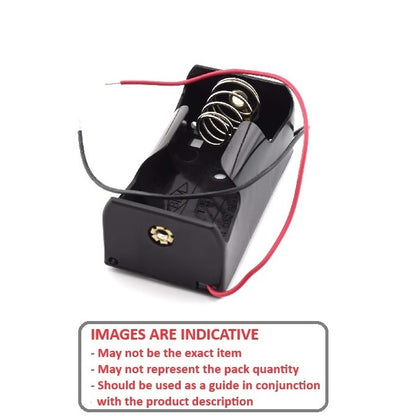 1000020 | BAT-HOL-D-01 (2 Pcs) --- Holders Battery Accessories - D Cell Battery Holder 1 x D Cell - 71 x 71 x 31 - Acetal