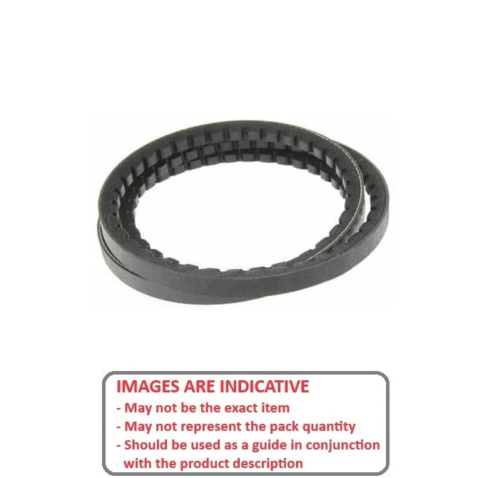 1225250 | BV12-00533-AX21 (Each) --- Vee Belts - 533.4 - 21.0 in. - mm - - - 12.7 x 7.9mm Notched AX - Natural Rubber - Raw Edge Belt