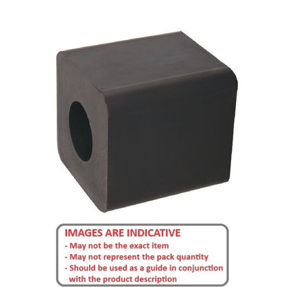 1157637 | FRB-90RS --- Square and Rectangular Bumpers - 47.625x50.8x47.625 mm Standard - Neoprene Rubber 80A Bumper