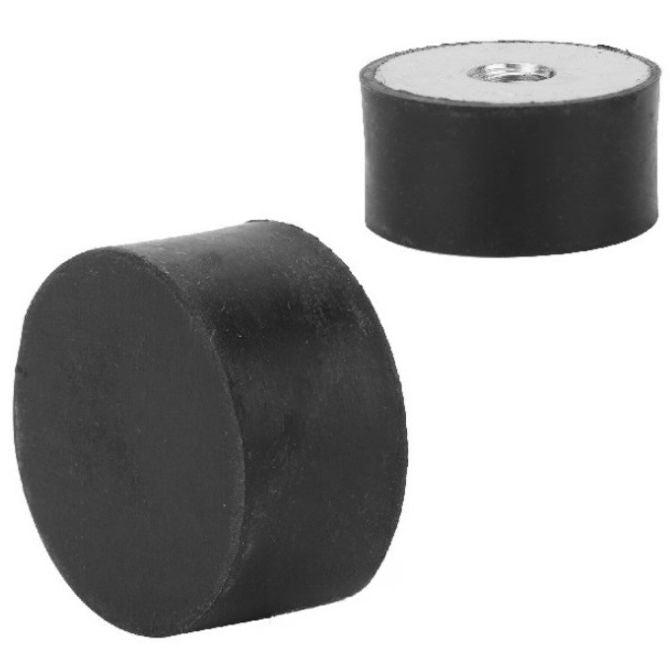 1107263 | CFB015-15-040M-R60 (40 Pcs) --- Buffer Mounts - 15x15 mm - M4x0.7 Female - Natural Rubber Mount