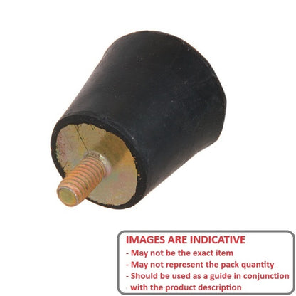 1129263 | CMBC024-25-060M --- Buffer Mounts - 24x25 mm - M6x1 Male - Natural Rubber Mount