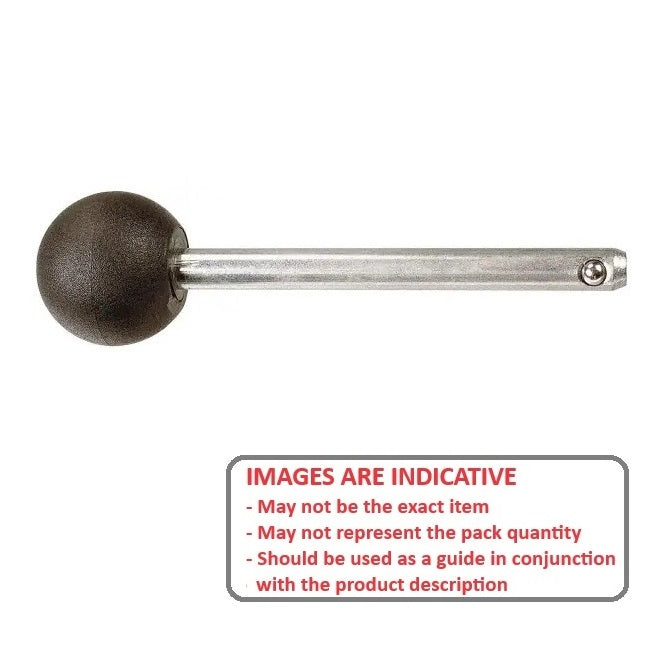 1073273 | BLP-064-0635-BL-C --- Ball Lock Pins - 6.35x63.5 mm - Zinc Plated Carbon Steel Ball Handle Pin