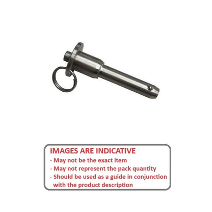 1072814 | BLP-064-0381-BT-S17 --- Ball Lock Pins - 6.35x38.1 mm - 17-4 PH Stainless / Aluminium Handle Button Handle Pin
