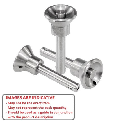1103642 | BLP-127-1016-MRE-S4 (PK-10) --- Ball Lock Pins - 12.7x101.6 mm - 304 Stainless Steel Marine Style Pin