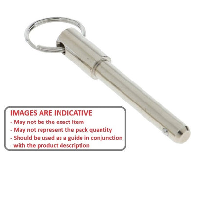 1056377 | BLP-048-0254-RSH-C --- Ball Lock Pins - 4.76x25.4 mm - Carbon Steel Shoulder Type Pin