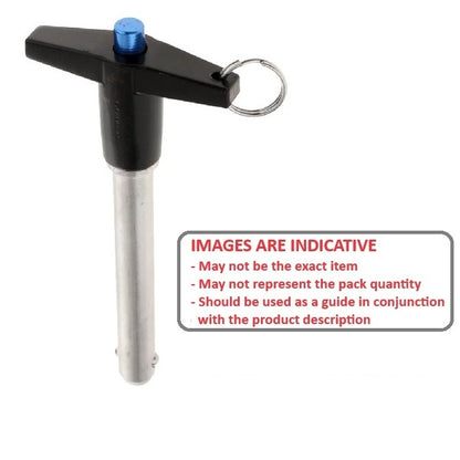1056382 | BLP-048-0254-TI-S17 --- Ball Lock Pins - 4.76x25.4 mm - 17-4 PH Stainless No Shoulder Pin