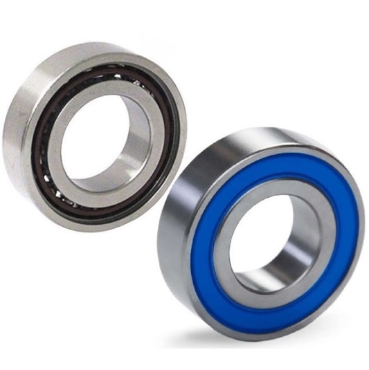 Single Row Ball Bearings - 17x30x7 mm Unflanged - Chrome Steel SAE 52100 - High Speed Polyamide Cage Bearing