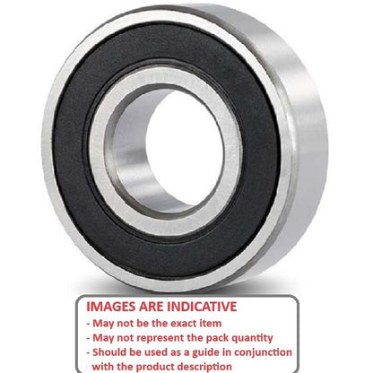 1104572 | S6801B-2RS-ECO (Each) --- Single Row Ball Bearings - 12x21x7 mm Flanged - Stainless Steel AISI 440C Bearing