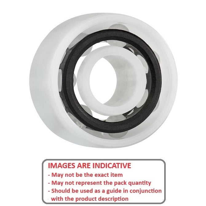 1101893 | P-DR-R8B-AGL --- Plastic Bearings - 12.7x28.575x11.113 mm - Acetal with Glass Balls Bearing