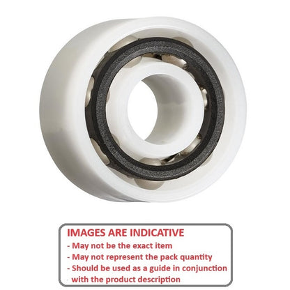 1123611 | P-5204-AS6 --- Plastic Bearings - 20x47x20.63 mm - Acetal with Stainless 316 Balls Bearing