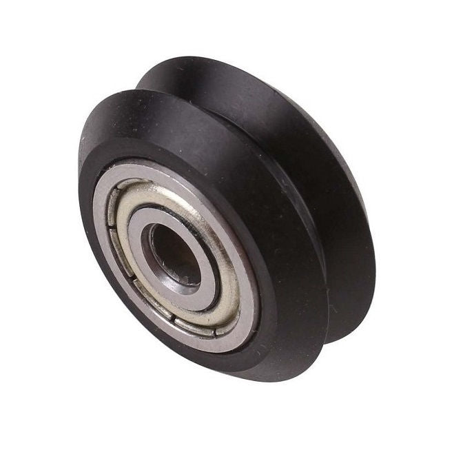 1036061 | MR24.300-5.000-ZZ-VP-4.800 --- Plain Guide Wheels Dual Vee - Size Reference 1 or 2 24.3x5 mm - Chrome Steel SAE 52100 with Economy Plastic Vee Guide Wheel
