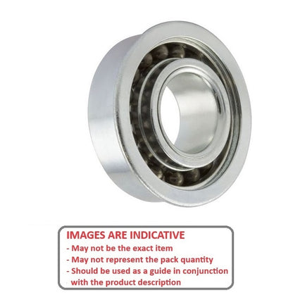 1035852 | SFWR1-MC34-U3-AF12 (Each) --- Single Row Ball Bearings - 1.397x4.763x1.984 mm / 2.779 mm Flanged - Stainless Steel AISI 440C Bearing