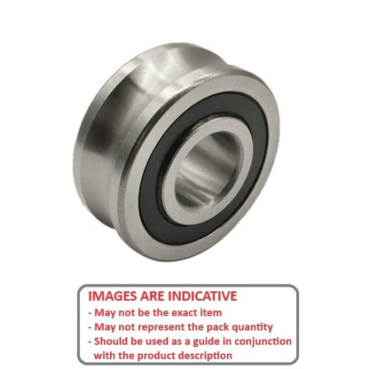 1062090 | DRA-WMR175-2RS-GP-ECO (200 Pcs) --- Grooved OD Bearings - 5x17x7 mm / 8 mm Gothic Groove - Chrome Steel SAE 52100