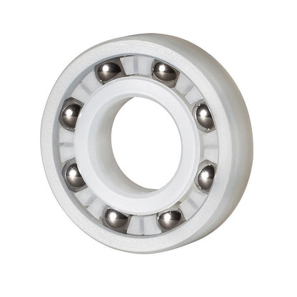 1072069 | P-R4-12B-KS6 --- Plastic Bearings - 6.35x19.05x7.142 mm - PVDF with Stainless Steel 316 Balls Bearing