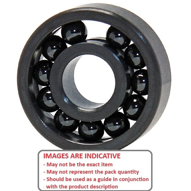 1115820 | CSN-6202-FC-C3-DRY (Pack of 10)  --- Single Row Ball Bearings - 15x35x11 mm Unflanged - Ceramic Silicon Nitride - PTFE Cage - PTFE Seals Bearing