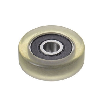 1125715 | PR-0220-060-ZZ-ET-90 (10 Pcs) --- Pressure Roller with Bearing Rollers - 22x6x5 mm Urethane OD - Stainless Steel AISI 440C