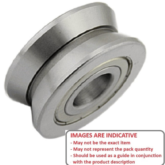 1045327 | VMR123-ZZ-03-090-SG (5 Pcs) --- Grooved OD Bearings - 3x12x4 mm - Carbon Steel - Semi Ground