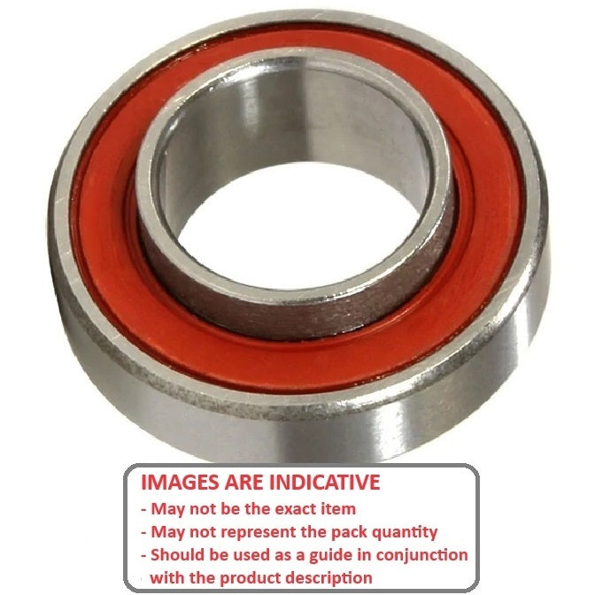1098693 | WE6201-1-2RS (Each) --- Single Row Ball Bearings - 12x32x10 mm Unflanged - Chrome Steel SAE 52100 Bearing