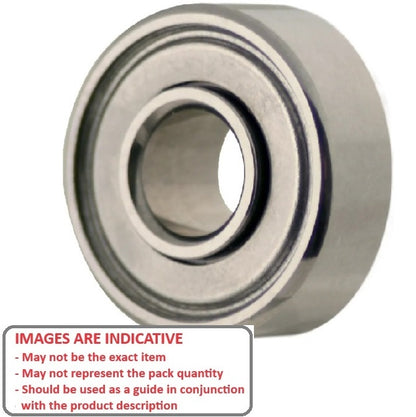 1041328 | SWR133A-ZZ-MC3 --- Single Row Ball Bearings - 2.381x4.763x2.381 mm / 3.175 mm Unflanged - Stainless Steel AISI 440C Bearing