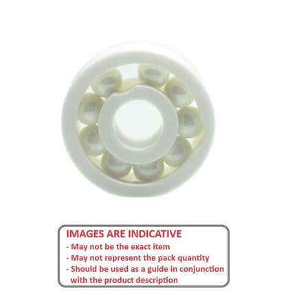 1155107 | CZR-6208-FC-DRY (PK-10) --- Single Row Ball Bearings - 40x80x18 mm Unflanged - Ceramic Zirconia - Full Complement Bearing