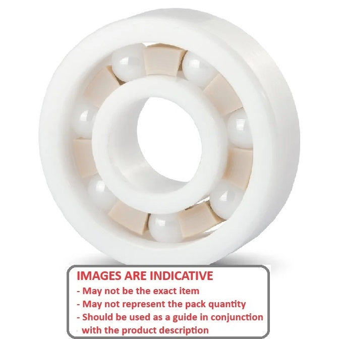 1080551 | CZR-688A-MC34-TF-SRL (Each) --- Single Row Ball Bearings - 8x16x5 mm Unflanged - Ceramic Zirconia - PTFE Cage Bearing