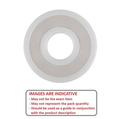 1098409 | CZR-6001-TTS-C3-TF-DRY (PK-10) --- Single Row Ball Bearings - 12x28x8 mm Unflanged - Ceramic Zirconia - PTFE Cage - PTFE Seals Bearing