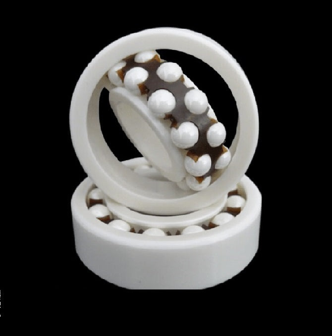 Double Row Ball Bearings - 15.875x46.038x15.875 mm - Ceramic Zirconia - PTFE Cage - No Lubricant