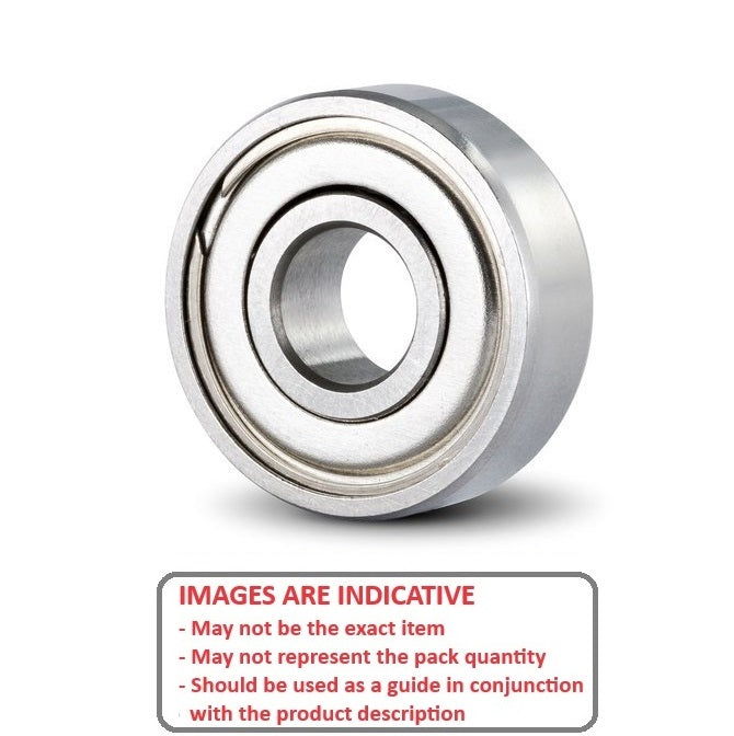 1035872 | SR1B-ZZS-MC34-GR5-R-L23 (PK-20) --- Single Row Ball Bearings - 1.397x4.763x2.779 mm Unflanged - Stainless Steel AISI 440C - Ribbon Retainer Low Torque Bearing