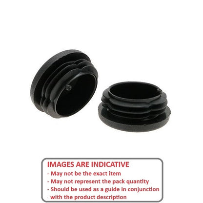 1093471 | BNGRD-102-B (45 Pcs) --- Round Bungs - 10.2 mm Black - 1/2 inch OD 16/18 Gauge Tube - Plastic Bung