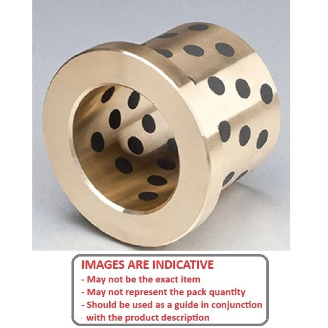 1060538 | BF0050-0070-0120-BRP --- Flanged Bushes - 5x7x12 mm Brass Graphite Plug - Brass with Graphite Plug Bush